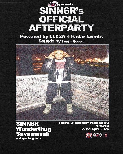 SINN6R : Birmingham After Party 