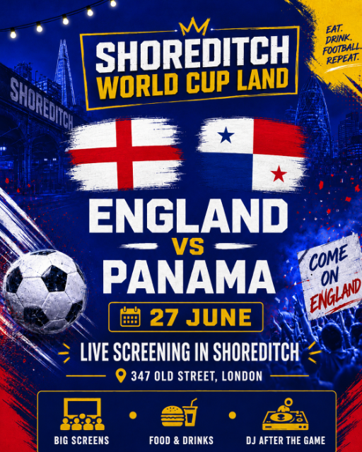 England vs Panama World Cup Screening at Shoreditch World Cup Land