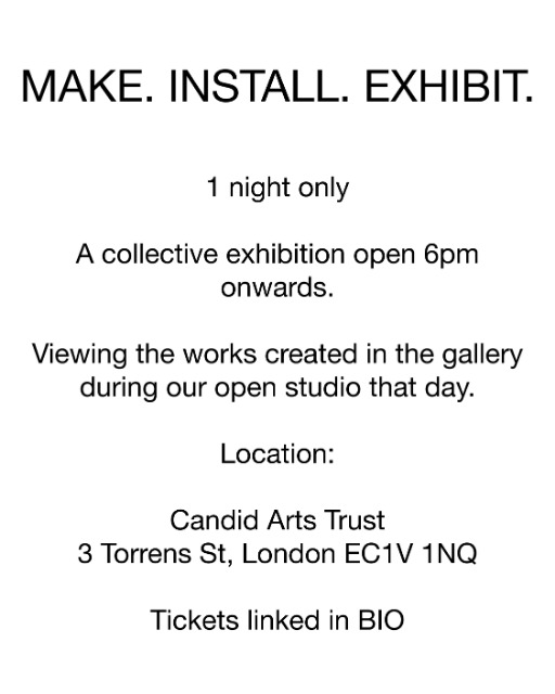 Make. Install. Exhibit. By THE ARTS CLUB COLLECTIVE 