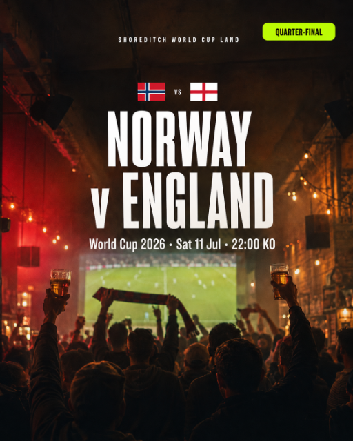 Norway vs England Quarter-final Live Screening + DJ at Shoreditch World Cup Land