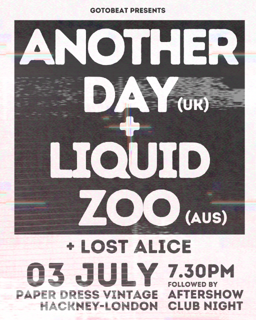 Another Day X Liquid Zoo X Lost Alice live at Paper Dress Vintage