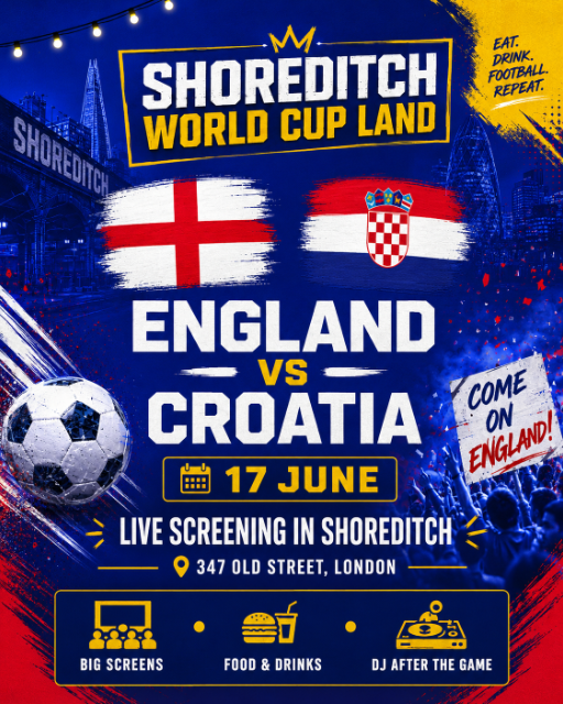 England vs Croatia, World Cup Live | Shoreditch World Cup Land
