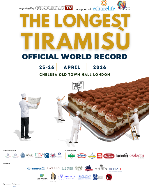 The Longest Tiramisù - Guinness World Record - Live in London